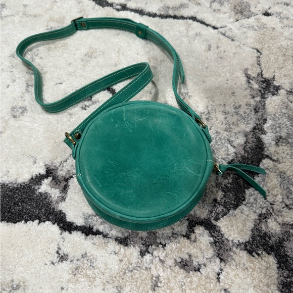 Portland leather goods small circle crossbody in surf - Picture 2 of 6